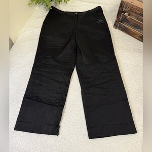 Damoa lightweight insulated floral black pants size 36